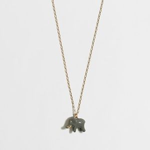 J. Crew Ceramic Elephant Charm Necklace